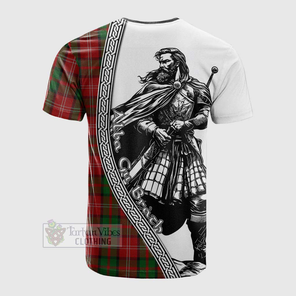 Tartan Vibes Clothing Nesbitt (Nisbet) Tartan Clan Crest Cotton T-shirt with Highlander Warrior Celtic Style