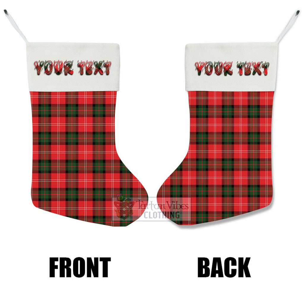 Tartan Vibes Clothing Nesbitt (Nisbet) Tartan Christmas Stocking with Personalized Text