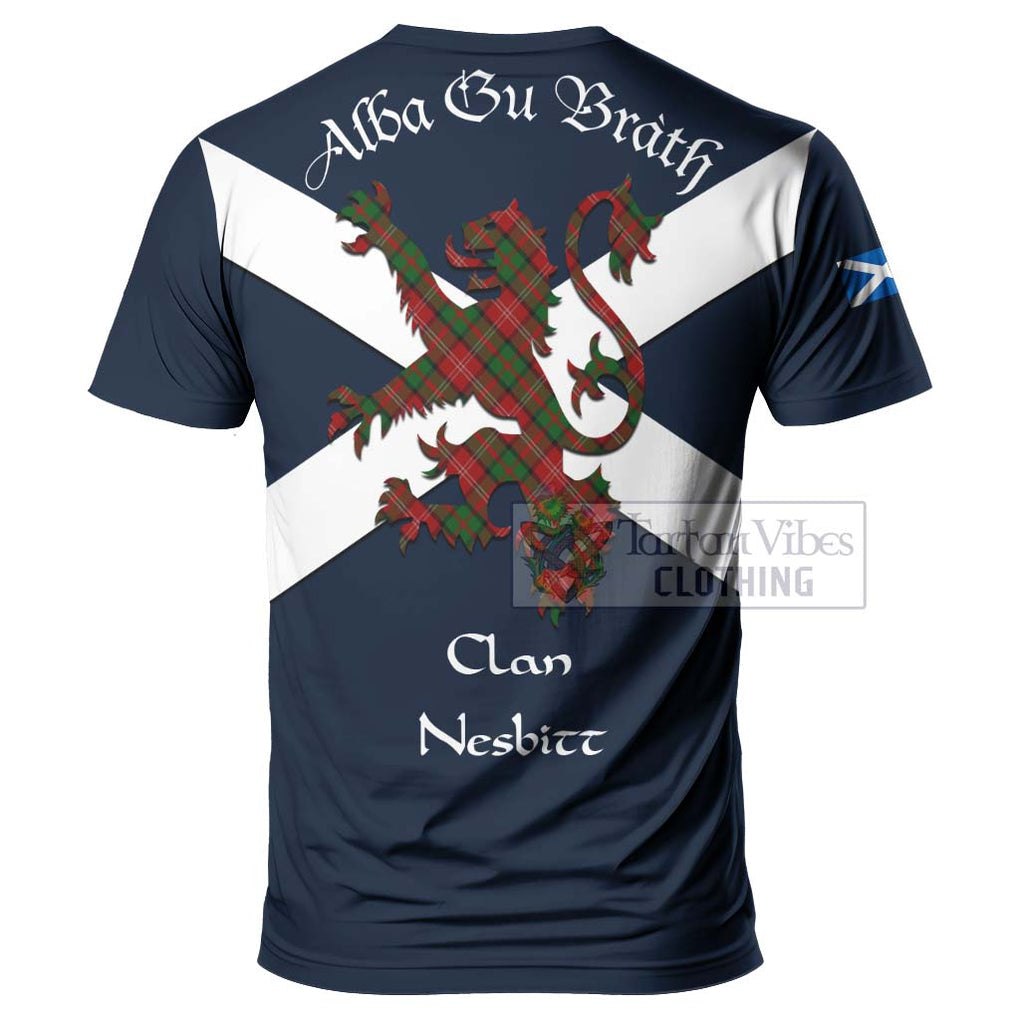 Tartan Vibes Clothing Nesbitt (Nisbet) Tartan Lion Rampant T-Shirt – Proudly Display Your Heritage with Alba Gu Brath and Clan Name