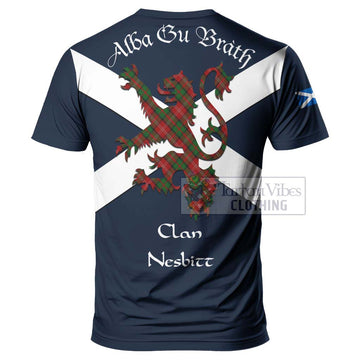 Nesbitt (Nisbet) Tartan Lion Rampant T-Shirt Proudly Display Your Heritage with Alba Gu Brath and Clan Name