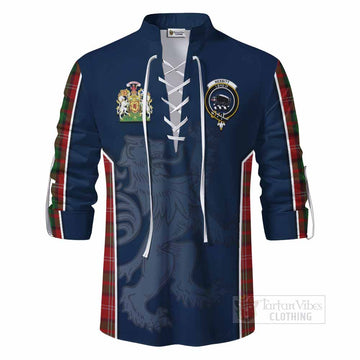 Nesbitt (Nisbet) Tartan Ghillie Kilt Shirt with Family Crest and Lion Rampant Vibes Sport Style