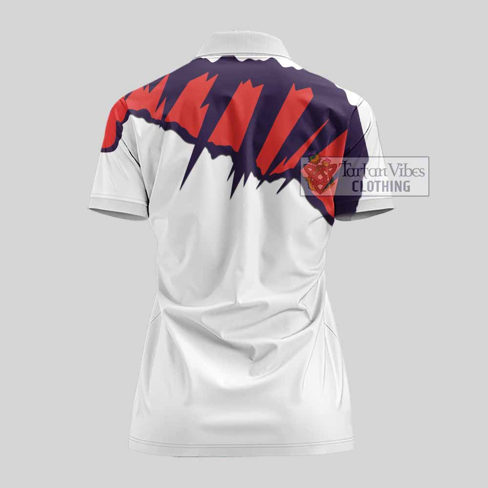 Nesbitt (Nisbet) Clan Crest Women's Polo Shirt with Retro Sport Style - 2D-tartanvibesclothing