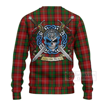 Nesbitt (Nisbet) Tartan Ugly Sweater with Family Crest Celtic Skull Style