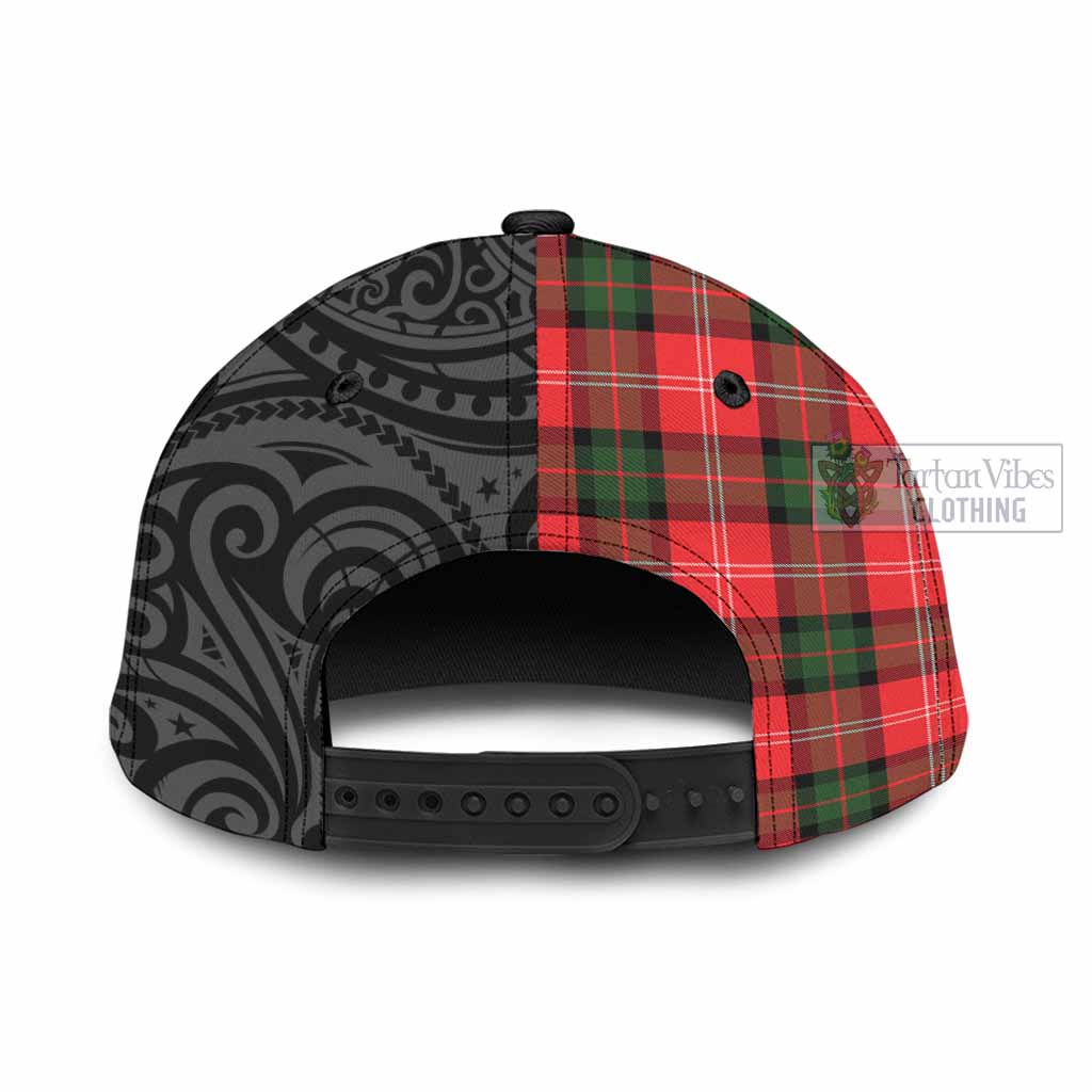 Tartan Vibes Clothing Nesbitt (Nisbet) Tartan Classic Cap with New Zealand Silver Fern Half Style