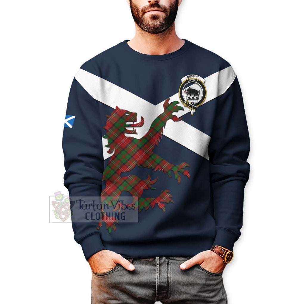 Tartan Vibes Clothing Nesbitt (Nisbet) Tartan Lion Rampant Sweatshirt – Proudly Display Your Heritage with Alba Gu Brath and Clan Name