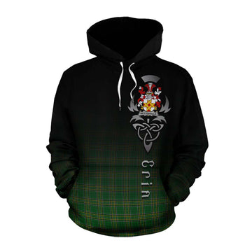 Netterville Irish Clan Cotton Hoodie with Coat of Arms Erin Go Bragh Celtic Inspired Pullover Hoodie XS - Tartan Vibes Clothing