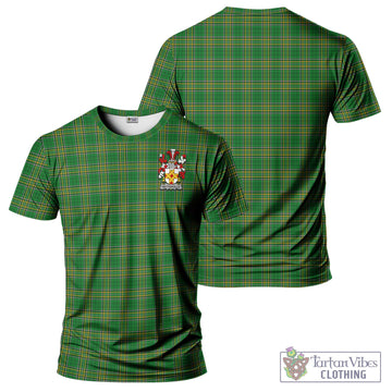 Netterville Irish Clan Tartan T-Shirt with Family Seal