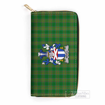 Nevill Irish Clan Tartan Women's Leather Wallet with Coat of Arms One Size 19.7*10.5*3.5 cm - Tartan Vibes Clothing