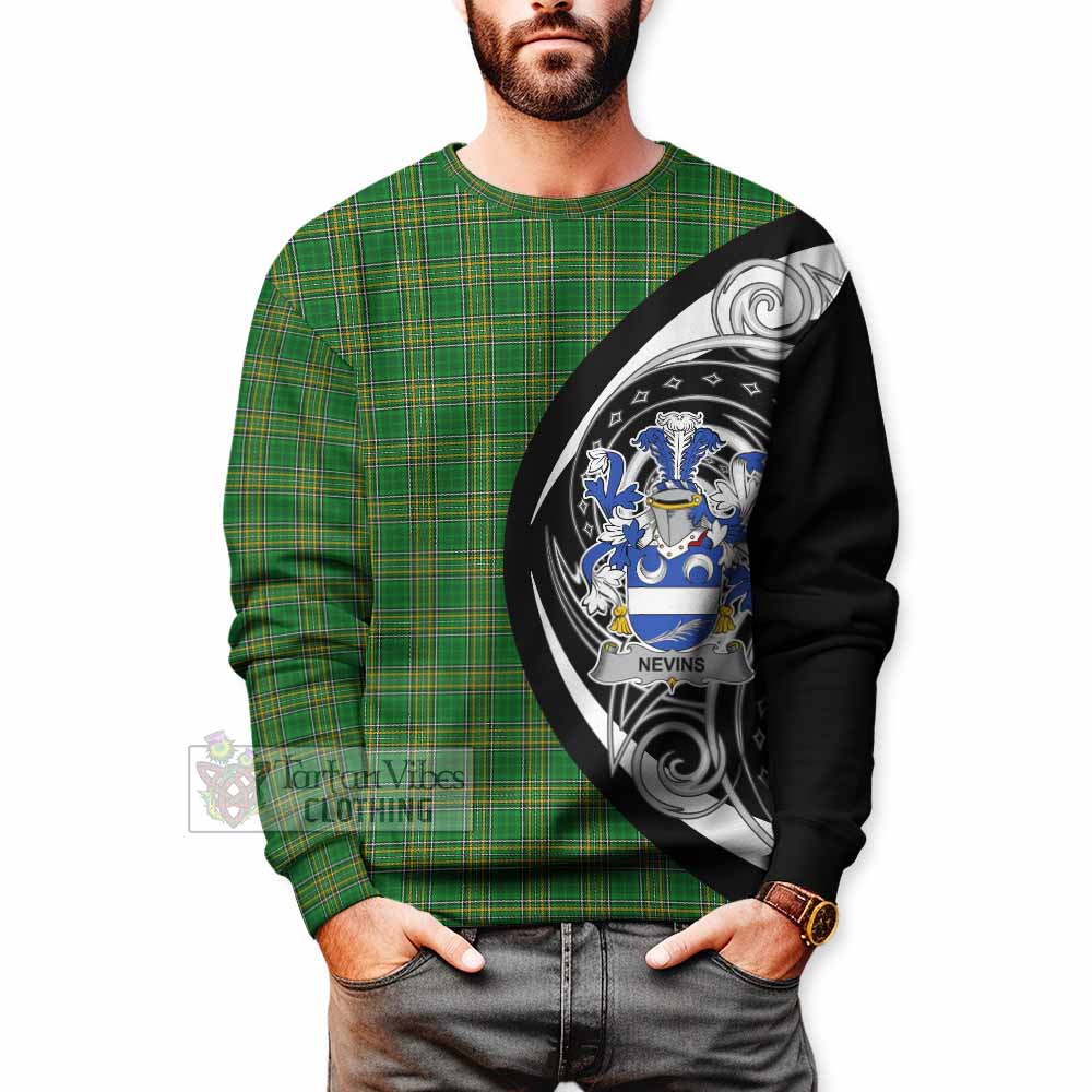 Nevins Irish Clan Sweatshirt Celtic Circle Style - Tartan Vibes Clothing