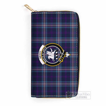 Nevoy Tartan Women's Leather Wallet with Family Crest One Size 19.7*10.5*3.5 cm - Tartan Vibes Clothing