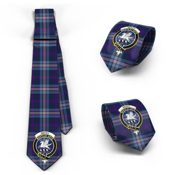 Nevoy Tartan Classic Necktie with Family Crest