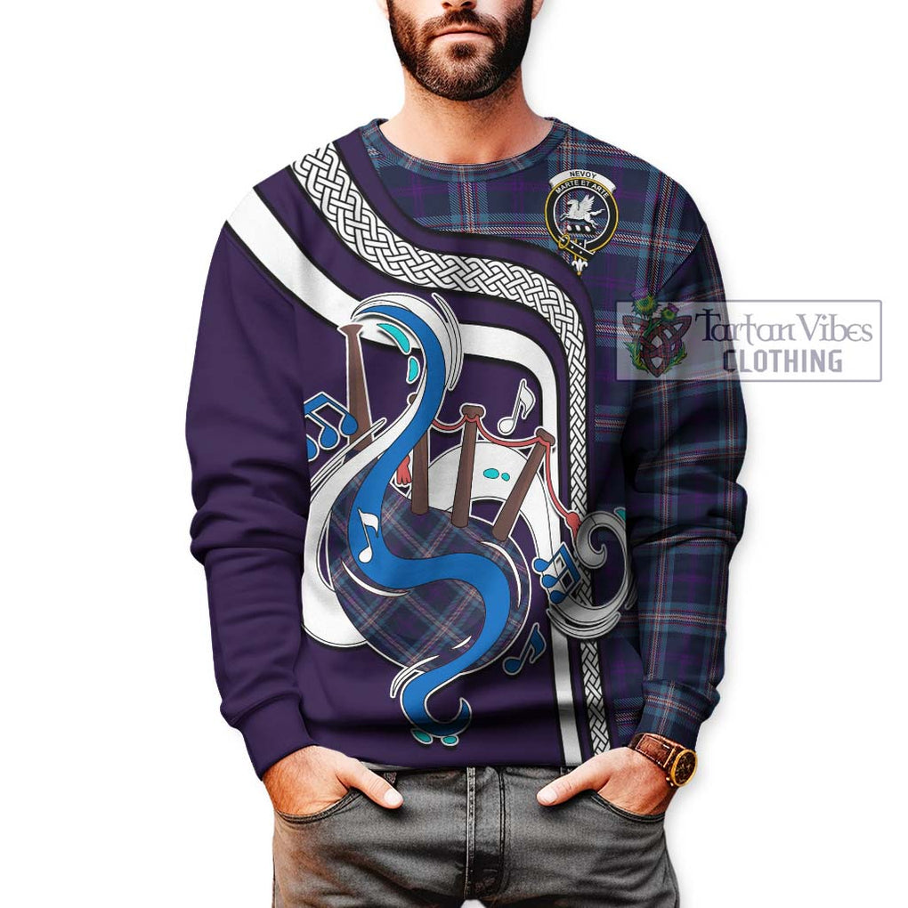 Tartan Vibes Clothing Nevoy Tartan Sweatshirt with Epic Bagpipe Style