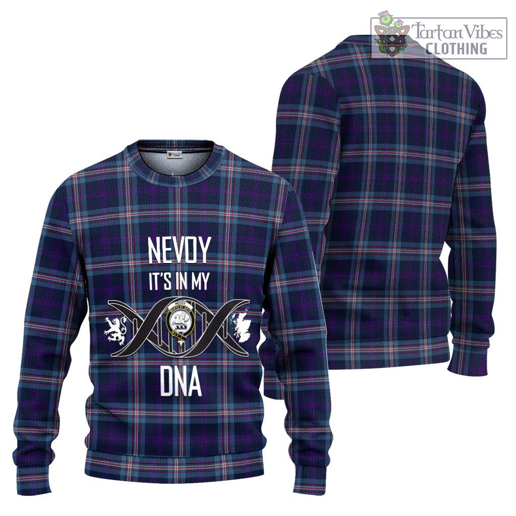 Nevoy Tartan Knitted Sweater with Family Crest DNA In Me Style Unisex - Tartanvibesclothing Shop