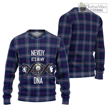 Nevoy Tartan Ugly Sweater with Family Crest DNA In Me Style