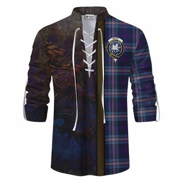 Nevoy Tartan Family Crest Ghillie Kilt Shirt Alba Gu Brath Be Brave Lion Ancient Style Men - Tartan Vibes Clothing