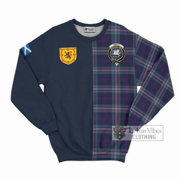 Nevoy Tartan Sweatshirt Alba with Scottish Lion Royal Arm Half Style