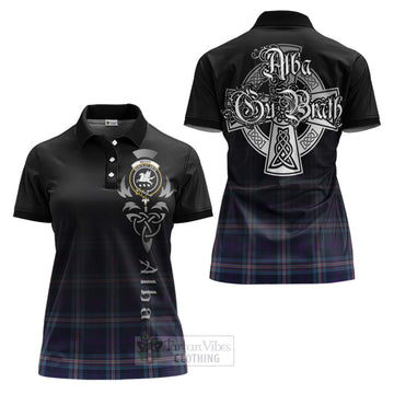 Nevoy Tartan Women's Polo Shirt Featuring Alba Gu Brath Family Crest Celtic Inspired