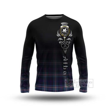 Nevoy Tartan Long Sleeve T-Shirt Featuring Alba Gu Brath Family Crest Celtic Inspired