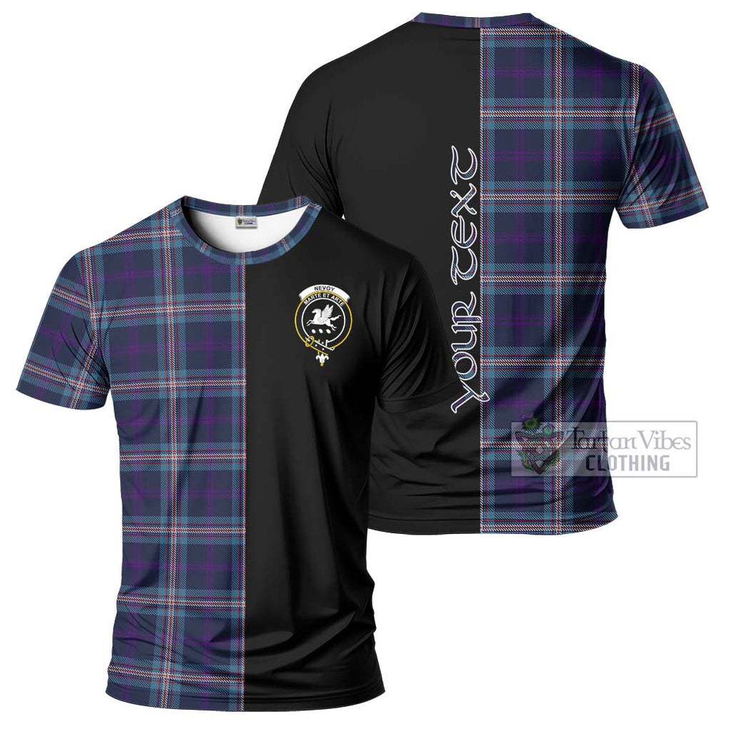 Nevoy Tartan T-Shirt with Family Crest and Half Of Me Style Kid's Shirt - Tartanvibesclothing Shop