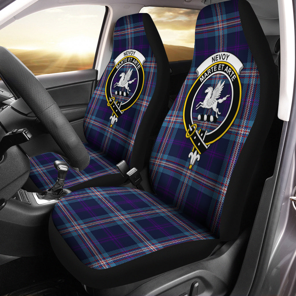 Nevoy Tartan Car Seat Cover with Family Crest One Size - Tartanvibesclothing