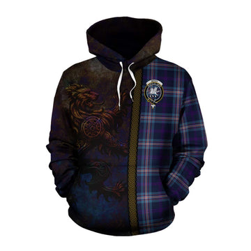 Nevoy Tartan Family Crest Cotton Hoodie Alba Gu Brath Be Brave Lion Ancient Style Pullover Hoodie XS - Tartan Vibes Clothing