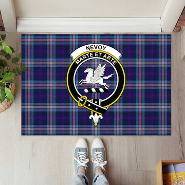 Nevoy Tartan Door Mat with Family Crest