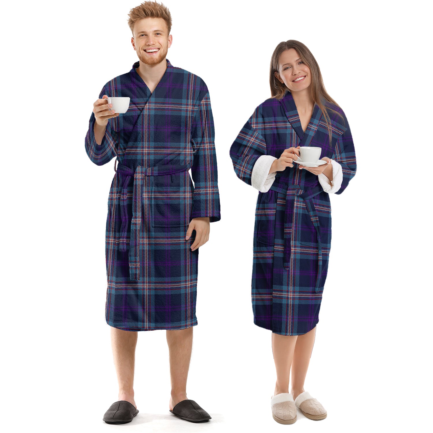 Nevoy Tartan Bathrobe Unisex S - Tartan Vibes Clothing