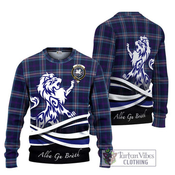 Nevoy Tartan Ugly Sweater with Alba Gu Brath Regal Lion Emblem