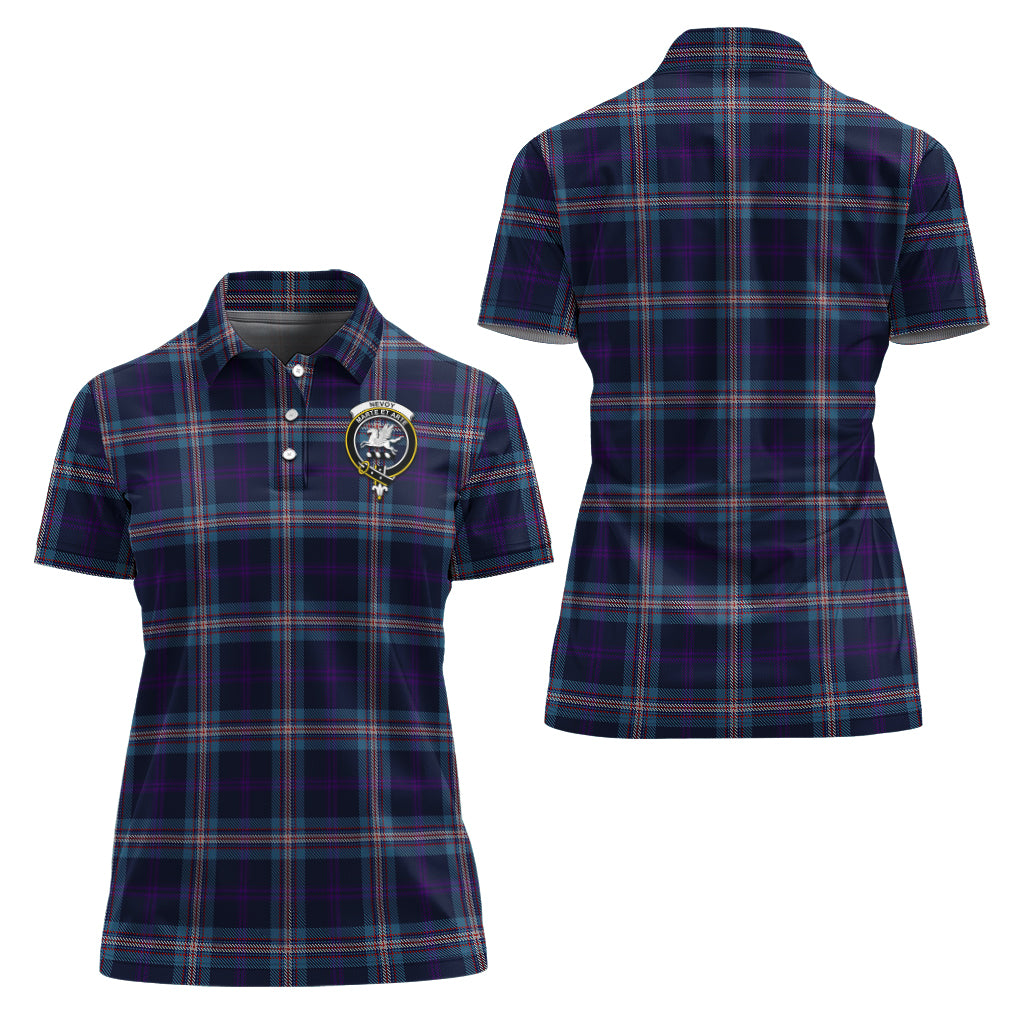 Nevoy Tartan Polo Shirt with Family Crest For Women Women - Tartan Vibes Clothing