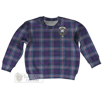 Nevoy Tartan Kid Ugly Sweater with Family Crest