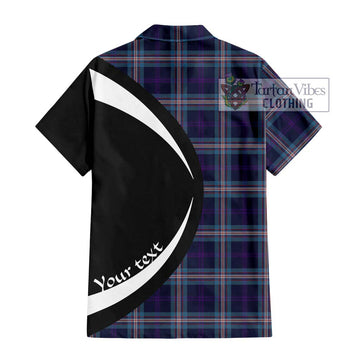 Nevoy Tartan Short Sleeve Button Up with Family Crest Circle Style