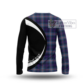 Nevoy Tartan Long Sleeve T-Shirt with Family Crest Circle Style