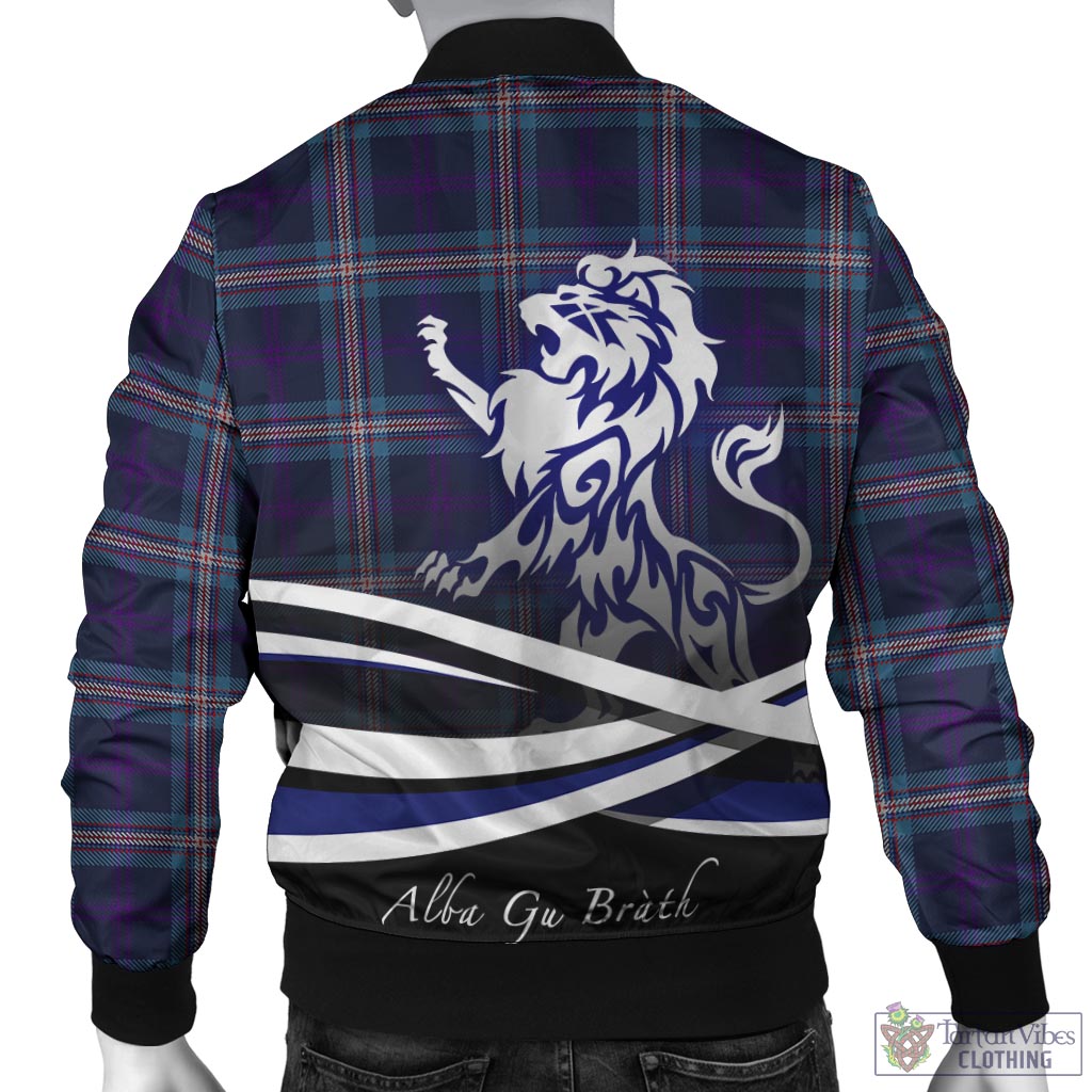 Tartan Vibes Clothing Nevoy Tartan Bomber Jacket with Alba Gu Brath Regal Lion Emblem