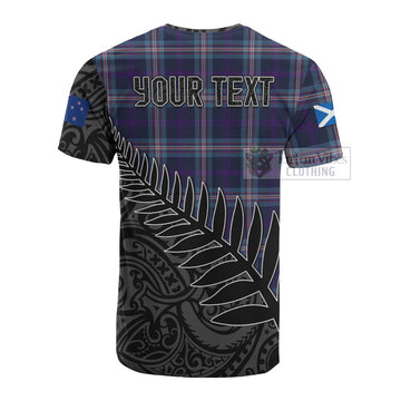 Nevoy Crest Tartan Cotton T-shirt with New Zealand Silver Fern Half Style