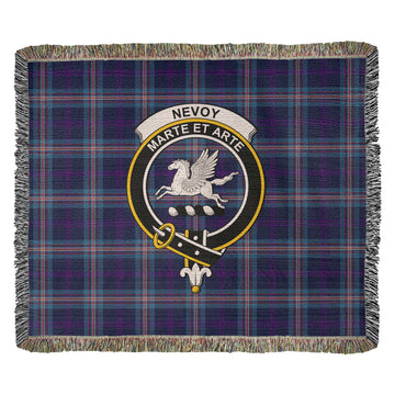 Nevoy Tartan Woven Blanket with Family Crest