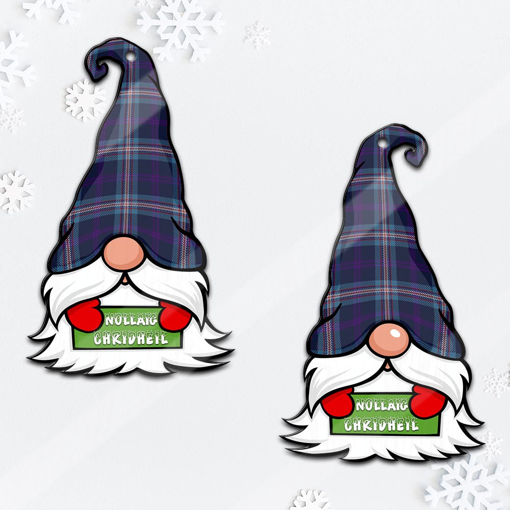 Nevoy Gnome Christmas Ornament with His Tartan Christmas Hat Mica Ornament - Tartanvibesclothing