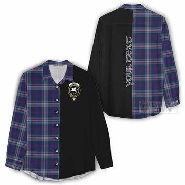 Nevoy Tartan Women's Casual Shirt with Family Crest and Half Of Me Style