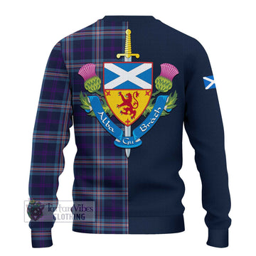 Nevoy Tartan Ugly Sweater with Scottish Lion Royal Arm Half Style