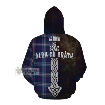 Nevoy Tartan Family Crest Cotton Hoodie Alba Gu Brath Be Brave Lion Ancient Style Pullover Hoodie - Tartan Vibes Clothing