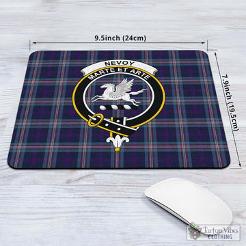 Nevoy Tartan Mouse Pad with Family Crest