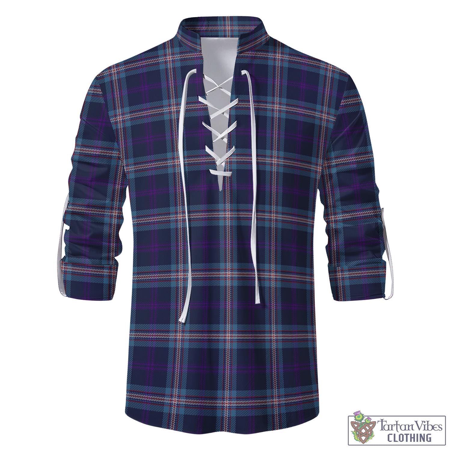 Tartan Vibes Clothing Nevoy Tartan Men's Scottish Traditional Jacobite Ghillie Kilt Shirt