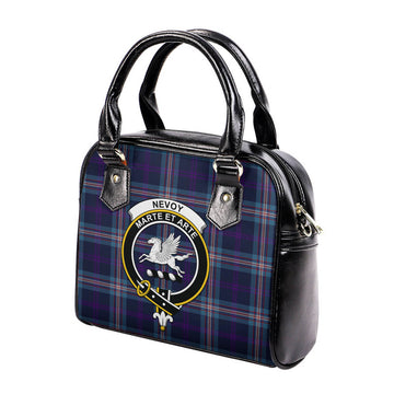 Nevoy Tartan Shoulder Handbags with Family Crest