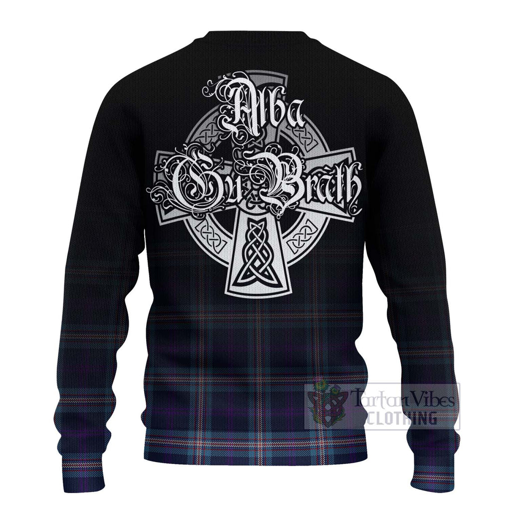 Tartan Vibes Clothing Nevoy Tartan Knitted Sweater Featuring Alba Gu Brath Family Crest Celtic Inspired