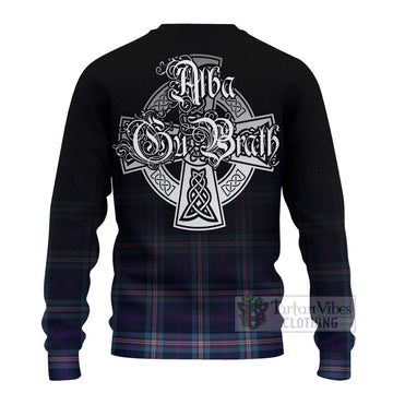 Nevoy Tartan Ugly Sweater Featuring Alba Gu Brath Family Crest Celtic Inspired