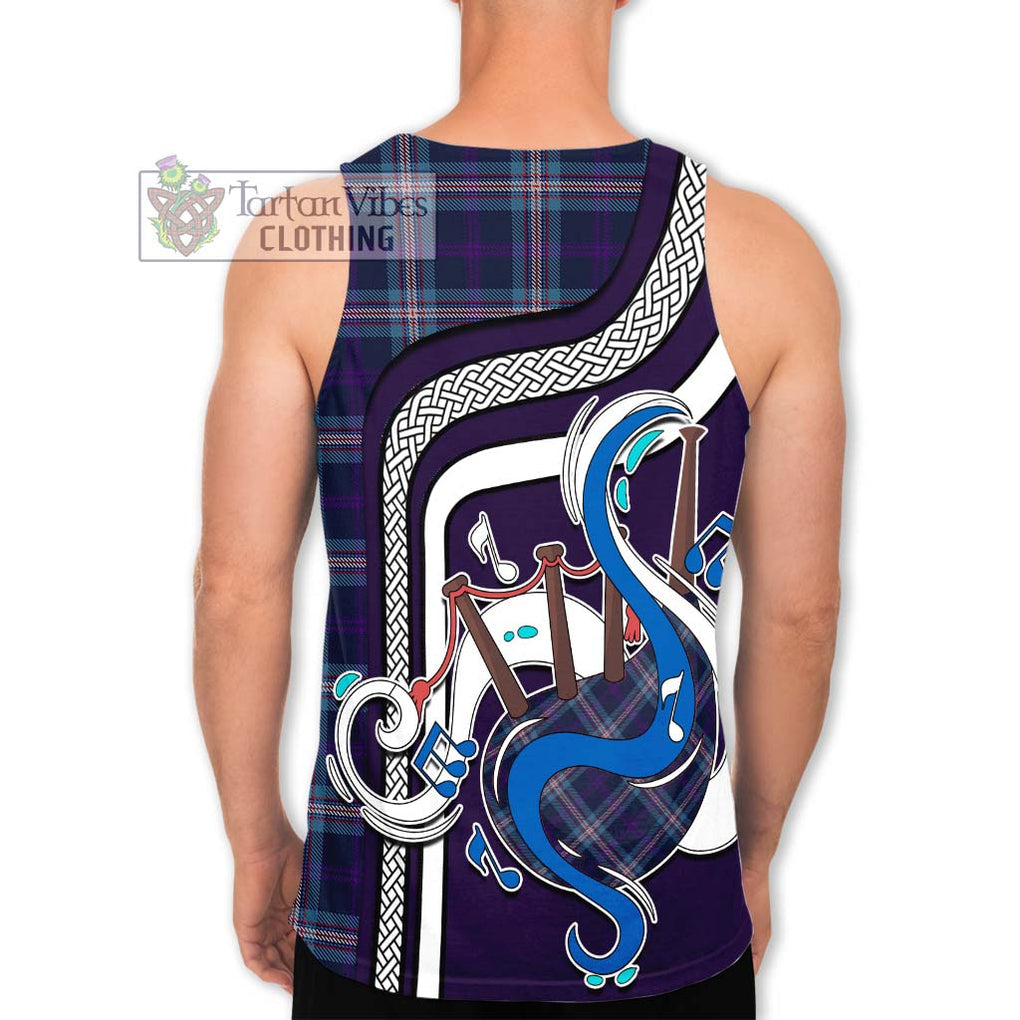 Nevoy Tartan Men's Tank Top with Epic Bagpipe Style - Tartanvibesclothing Shop