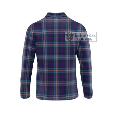 Nevoy Tartan Long Sleeve Polo Shirt with Family Crest DNA In Me Style