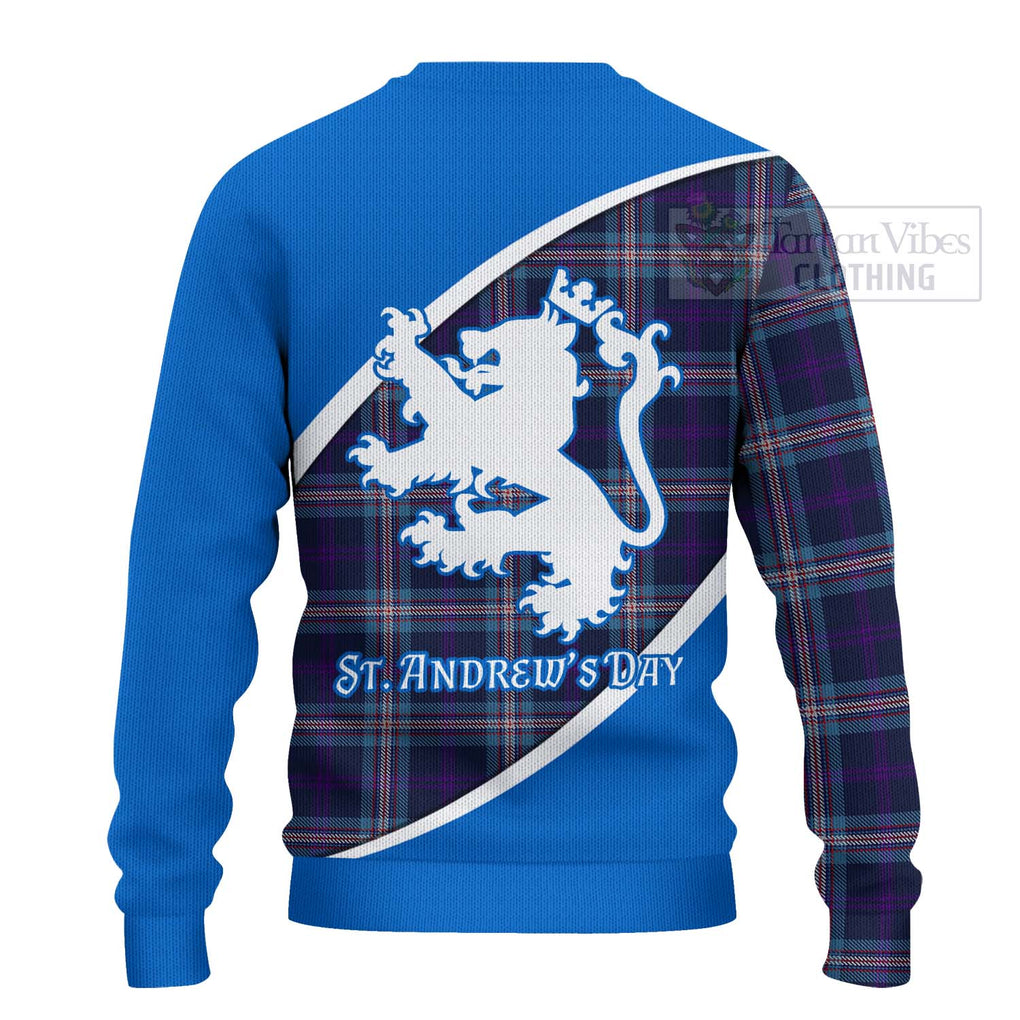 Tartan Vibes Clothing Nevoy Family Crest Tartan Knitted Sweater Celebrate Saint Andrew's Day in Style