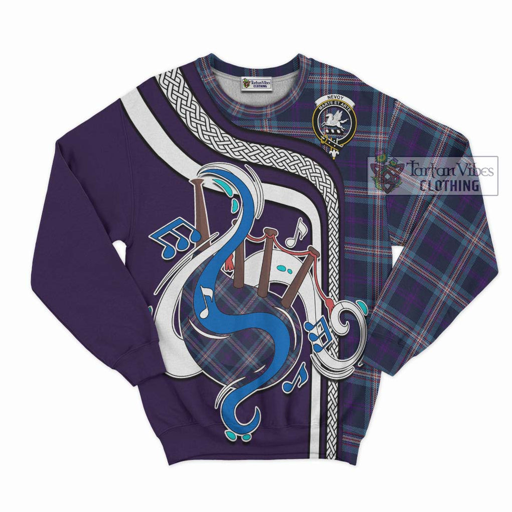 Tartan Vibes Clothing Nevoy Tartan Sweatshirt with Epic Bagpipe Style