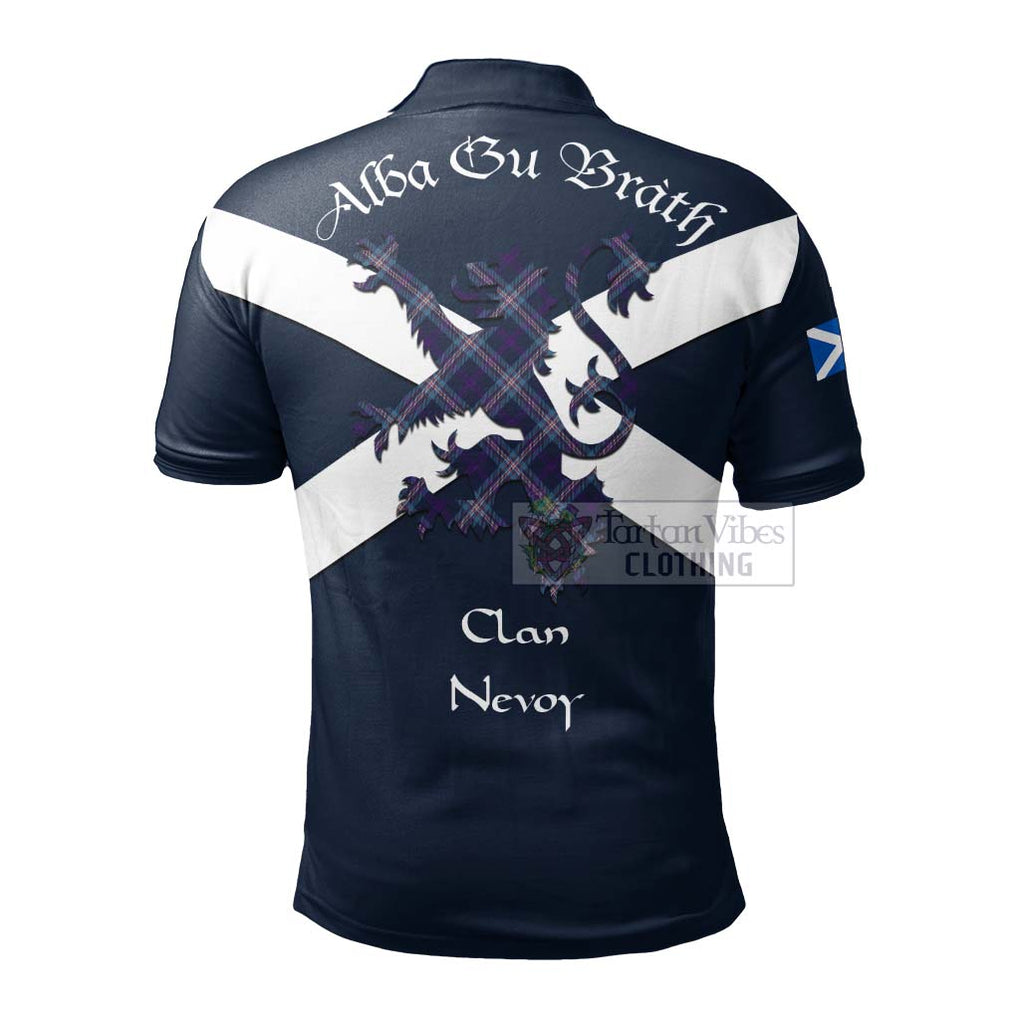 Tartan Vibes Clothing Nevoy Tartan Lion Rampant Polo Shirt – Proudly Display Your Heritage with Alba Gu Brath and Clan Name