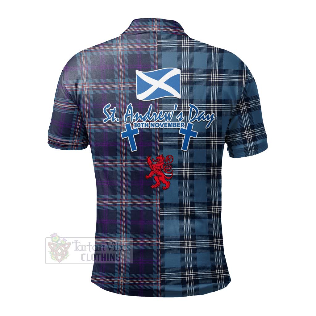 Tartan Vibes Clothing Nevoy Tartan Polo Shirt Happy St. Andrew's Day Half Tartan Style